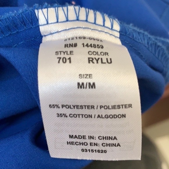 Adar Pro Scrub Women’s Blue Uniform Top Blue Size M - Picture 5 of 7